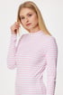 Damen T-Shirt Pieces Voma 17124353_tri_09 - rosa-weiß