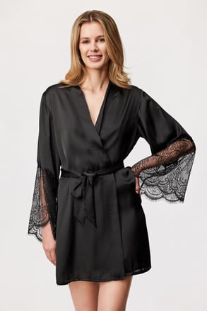 Satynowy damski szlafrok Satin Lace Satynowy damski szlafrok Satin Lace