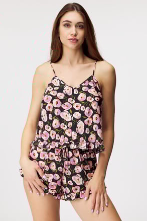 Dámský pyžamový top Satin Ruffle Flower Dámský pyžamový top Satin Ruffle Flower