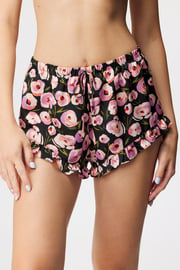 Satin Ruffle Flower női pizsama nadrág