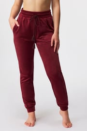 Tepláky Velours Braid Red