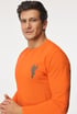 Bavlnené pyžamo Zander dlhé 2222_pyz_04 - sivo-oranžová