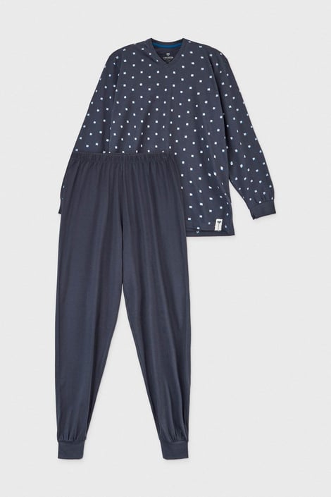 Pijama de bunbac pentru bărbați Pure Cotton cu pantaloni lungi I