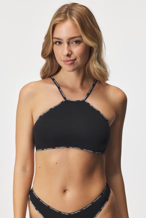 Biustonosz Karl Lagerfeld Mini Logo Halter Bralette