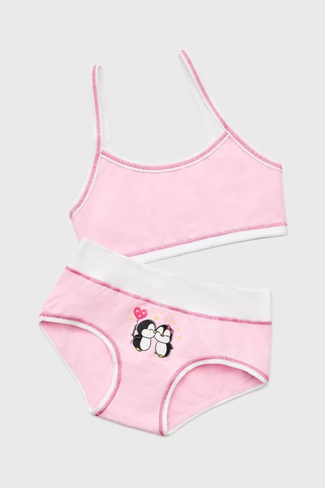 KOMPLET Podkoszulek i majtki dziewczęce Pinguini