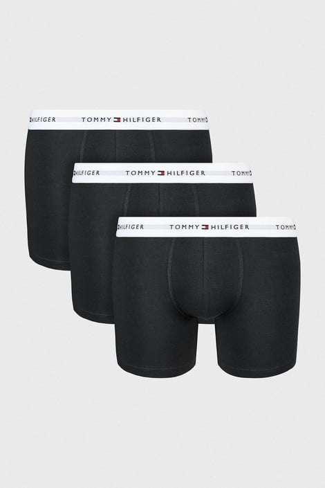 3PACK Bavlněné boxerky Tommy Hilfiger WB černá-bílá