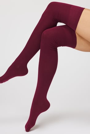 Γυναικείες κάλτσες πάνω από το γόνατο Basic Color