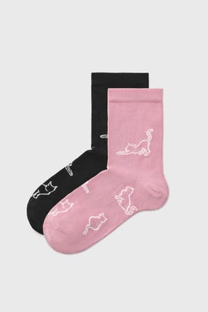 2PACK Ponožky Cat krátké
