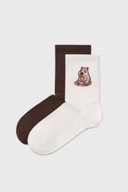 2PACK șosete Capybara înalte