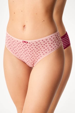 2PACK Klasične bombažne hlačke Pink Hearts 2PACK Klasične bombažne hlačke Pink Hearts