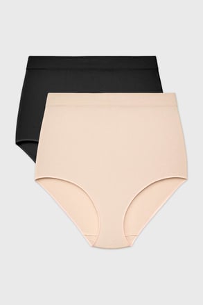 2PACK класически бикини Flexi с висока талия безшеевни