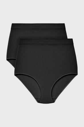 2PACK Majtki klasyczne Flexi z wysokim stanem bezszwowe