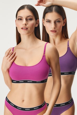 2PACK bralettes HUGO Twin Purple