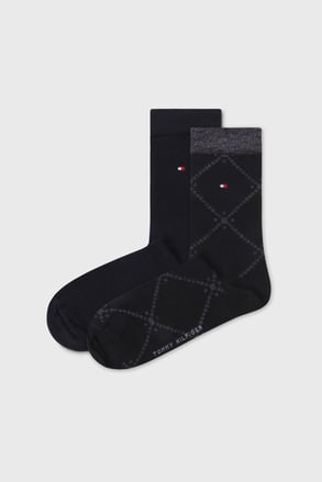 2 PACK dámských ponožek Tommy Hilfiger Graphic Argyle