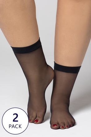 2 PACK силонови чорапи Plus Size 20 DEN