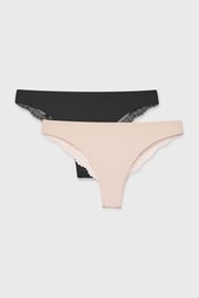 2PACK Tanga Simple Lace