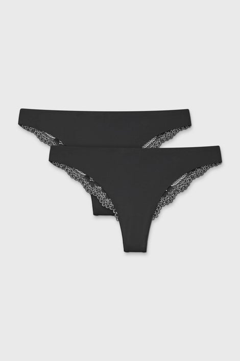 2PACK Tanga Simple Lace