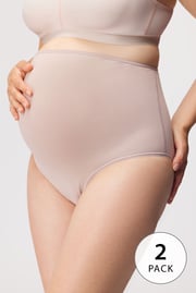 2PACK Těhotenské kalhotky Mama Belly vyšší