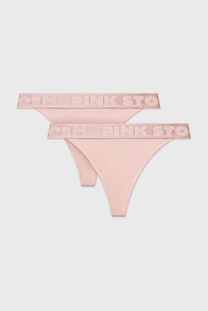 2PACK Tanga PINK STORM Soft Studio se zvýšeným pasem
