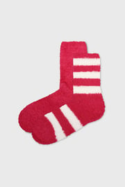 2 PACK къси чорапи Fluffy Stripe