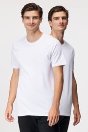 2 PACK bílých triček bugatti O-neck