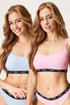 2PACK Modrček HUGO Twin Bralette 2P_50480158_50 - modra-roza