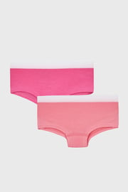 2 PACK dívčích kalhotek Basic Shorts růžová