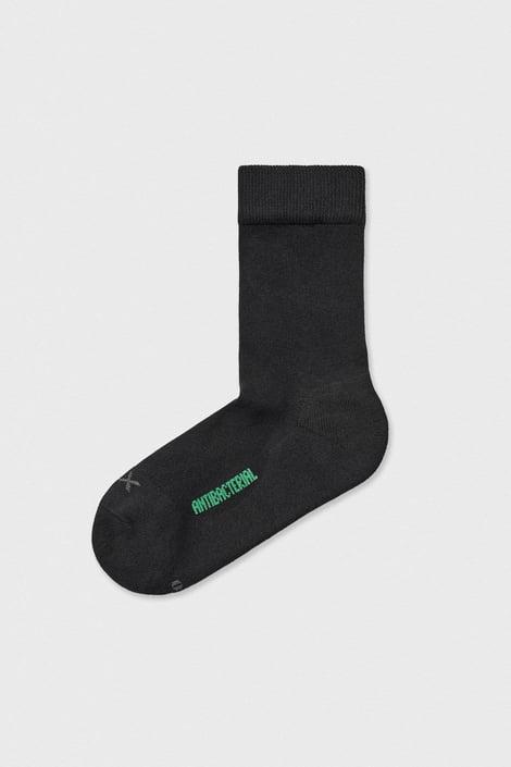 Antibakterielle Baumwollsocken Zeus mit Komfortbund Schwarz