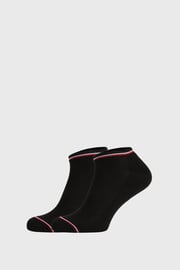 2 PACK černých ponožek Tommy Hilfiger Iconic Sneaker
