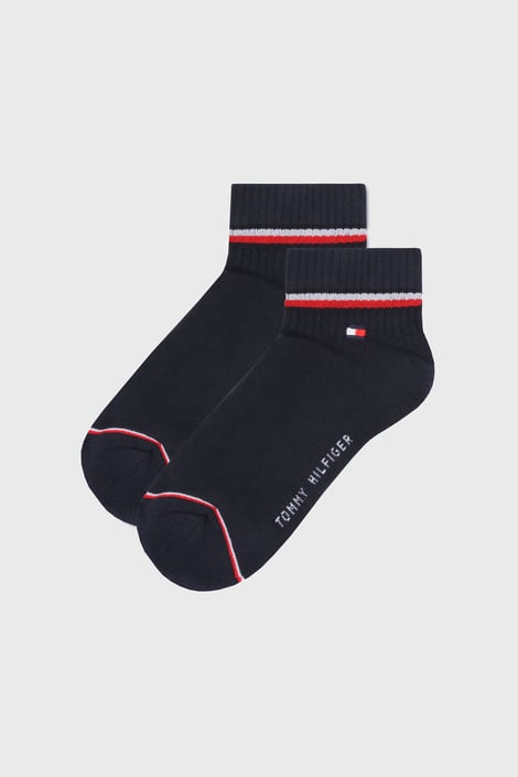 2 PACK modrých kotníkových ponožek Tommy Hilfiger Iconic