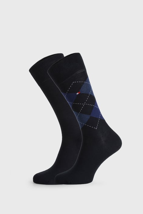 2 PACK modrých ponožek Tommy Hilfiger Iconic II