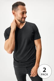 2PACK Βαμβακερό μπλουζάκι JACK AND JONES JacBasic Crew II