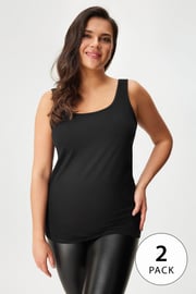 2er-PACK Baumwoll-Tanktop ONLY Carmakoma CARTime Life