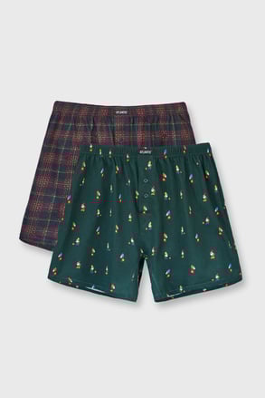 2PACK katoenen boxershorts Check
