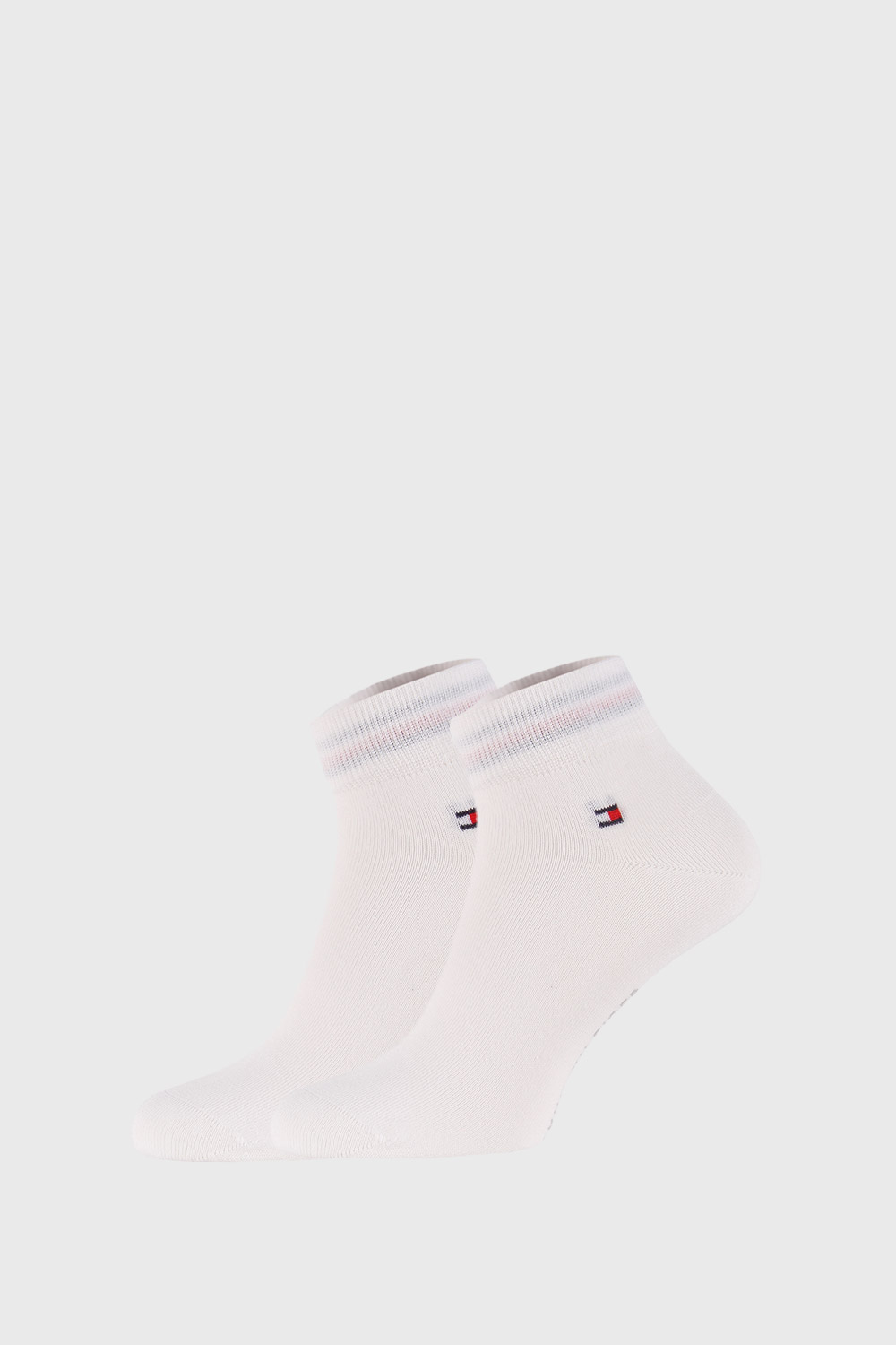 2 PACK бели чорапи Tommy Hilfiger Quarter | Astratex.bg
