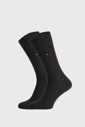 2 PACK сиви къси чорапи Tommy Hilfiger Classic