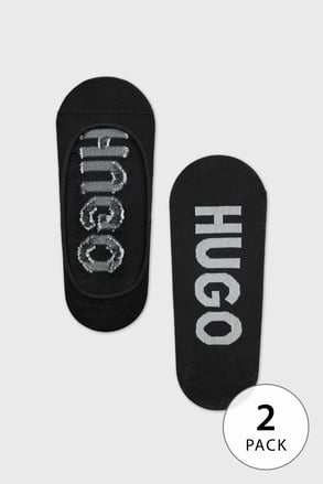 2PACK Șosete damă HUGO Invisible Black