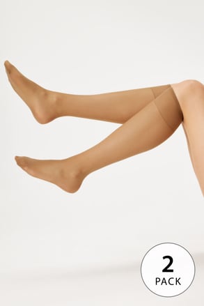 2PACK Șosete până la genunchi din nailon Marea 40 DEN