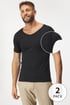 2PACK невидими тениски за под риза MEN-A с платки под мишниците 2pATXmen_201_tri_09 - черен