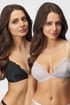 2PACK Sutien Trisha întărit Bralette 2pFXBR12LA125_01 - negru-roz