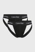 2PACK Jockstrap Calvin Klein Cotton stretch 2pNB1354A_jock_02 - črna