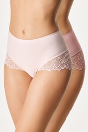 2PACK French knickers Pansy met hoge taille