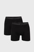 2 PACK černých boxerek s delší nohavičkou UOMO 2pack2384Black_box_01
