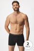 2 PACK zwarte boxershorts met lang pijpje UOMO 2pack2384Black_box_06