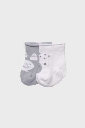 2 PACK ponožek pro miminka Newborn Hello world
