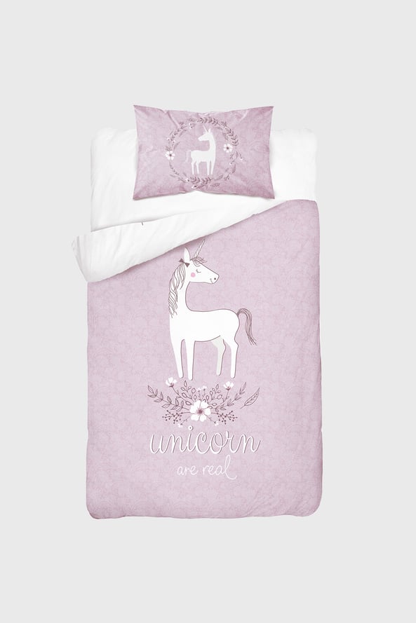 Бамбуково спално бельо за детско креватче Unicorn
