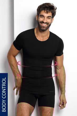 Elastisch shirt met rond halslijn Elastisch shirt met rond halslijn