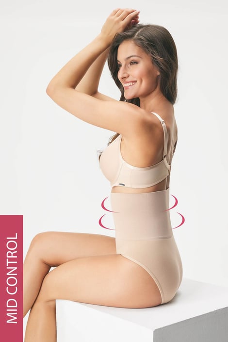 Figurformender Baumwollslip Luiza mit hoher Taille Figurformender Baumwollslip Luiza mit hoher Taille