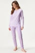 Dolga pižama Glicine 3172_pyz_01 - svetlo-vijoličasta