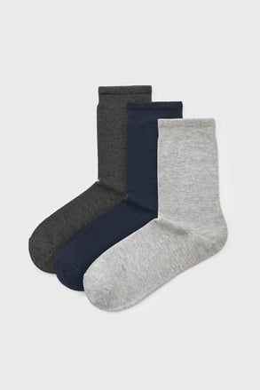 3PACK Hugh magasszárú bambusz zokni